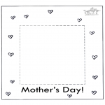 Theme coloring pages - Mothers day fotoframe