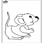 Animals coloring pages - Mouse 2