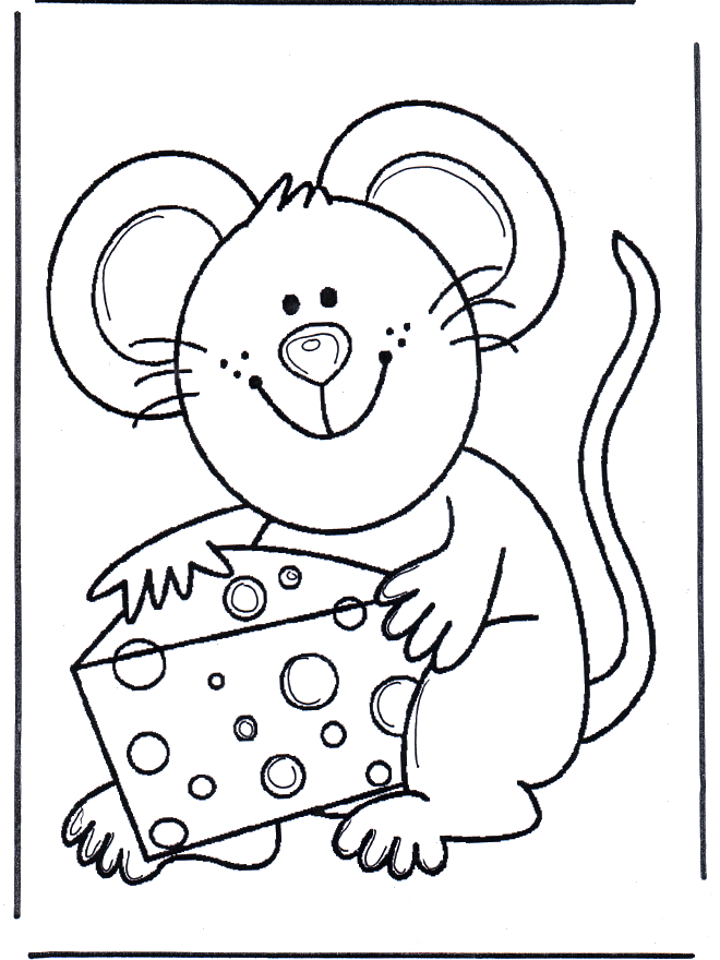 Mouse with cheese - pets and animals on the farm