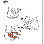 Animals coloring pages - Mouses 2
