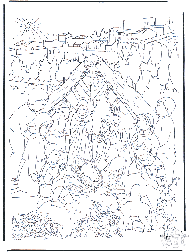 My little crib - Coloring pages Christmas