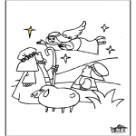 Christmas coloring pages - Nativity story shepherds