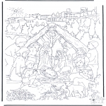 Bible coloring pages - Near the manger