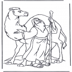 Bible coloring pages - Noah and a camel