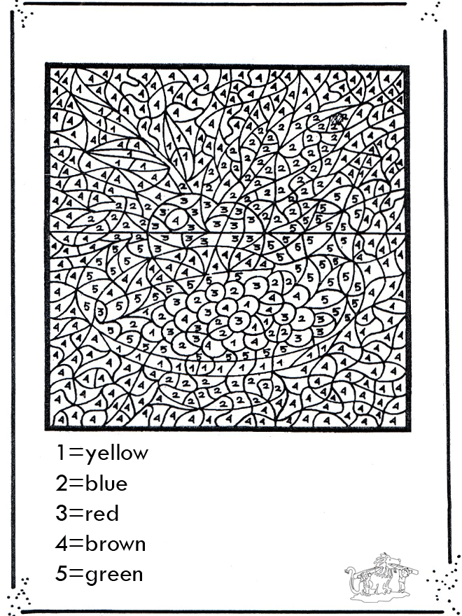 Advanced Color by Number Coloring Pages