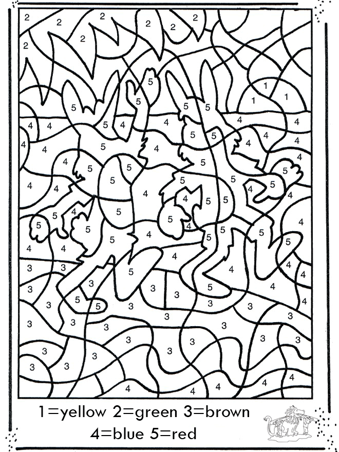 Coloring Pages By Numbers - Color By Letters Coloring Pages - Best