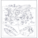 Animals coloring pages - Oal chasing