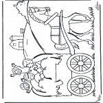 Kids coloring pages - On a farmerscar