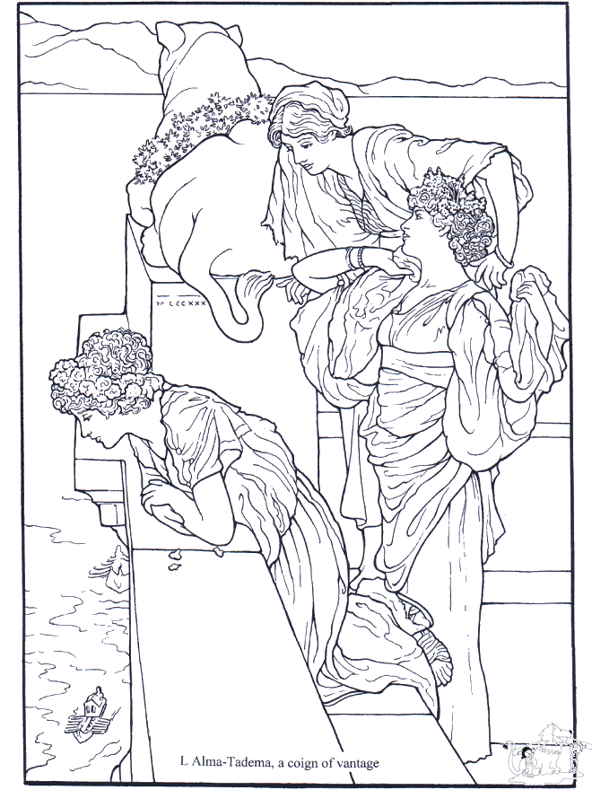 Painter Alma-Tadema - Art coloring pages