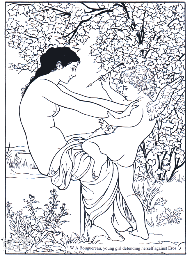 Painter Bouguereau - Art coloring pages