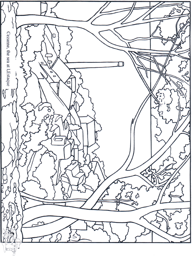 Painter Cézanne - Art coloring pages