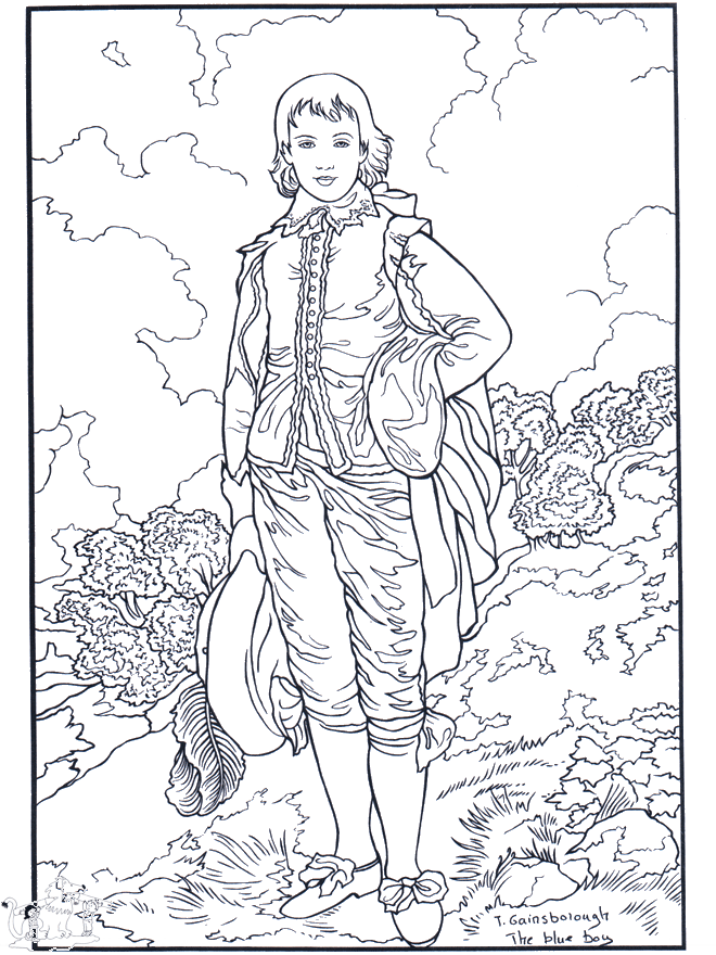 Painter Gainsborough - Art coloring pages