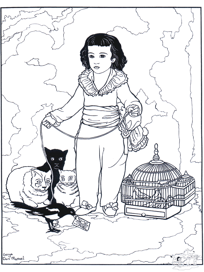 Painter Goya - Art coloring pages