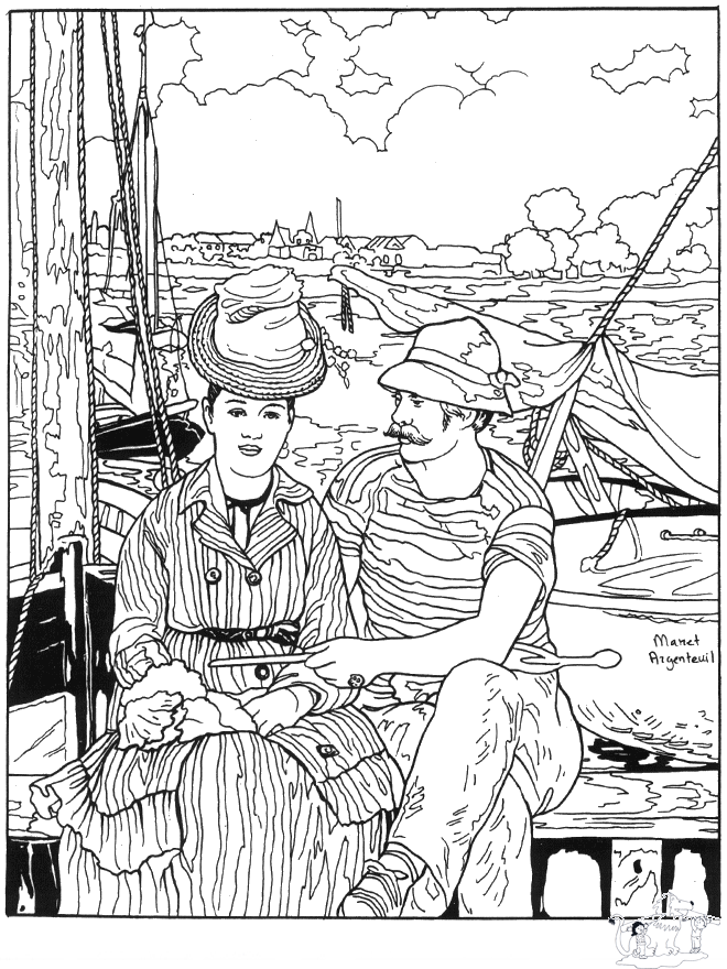 Painter Manet - Art coloring pages