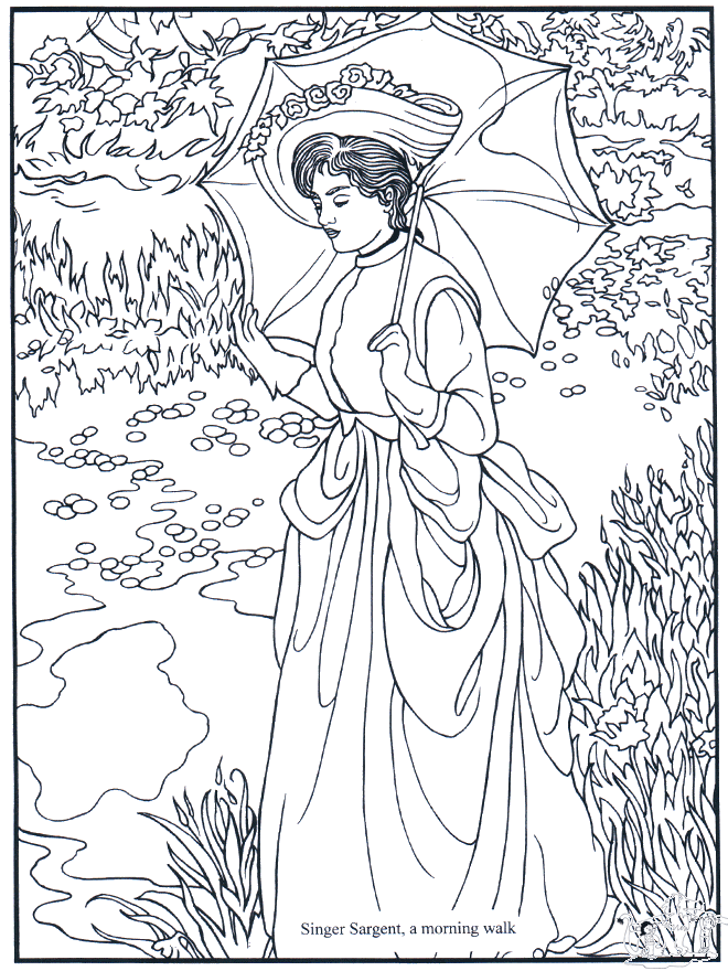 Painter S. Sargent - Art coloring pages