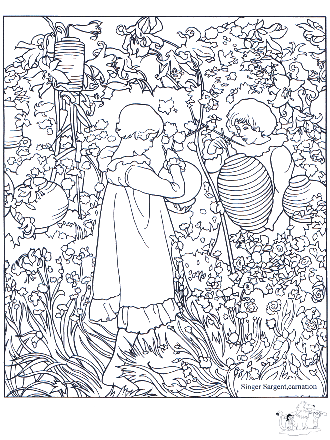 Painter Sargent - Art coloring pages