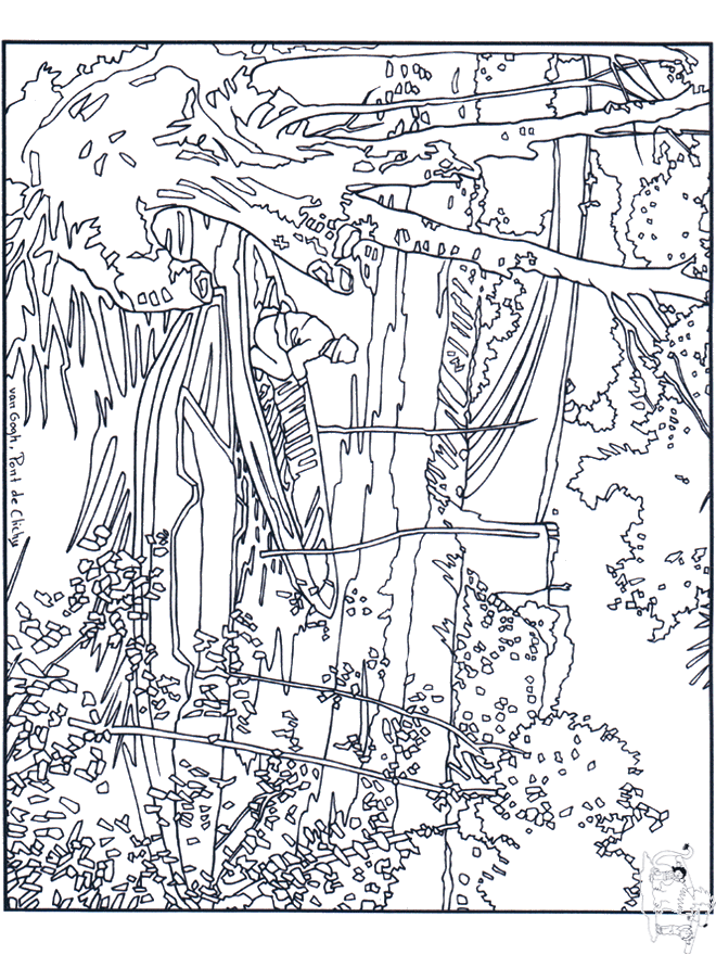 Painter Van Gogh - Art coloring pages