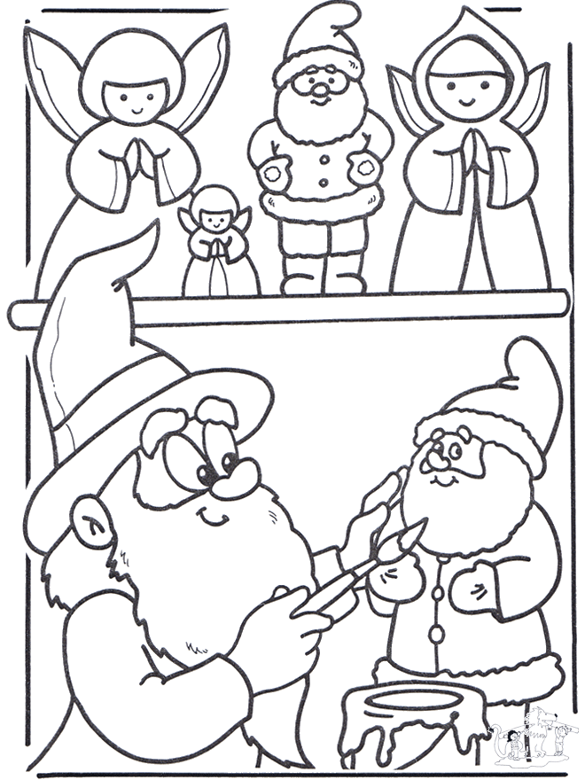 Painting dwarf - Coloring pages Christmas