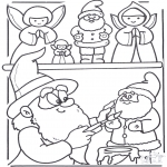 Christmas coloring pages - Painting dwarf