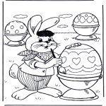 Theme coloring pages - Painting eggs 2