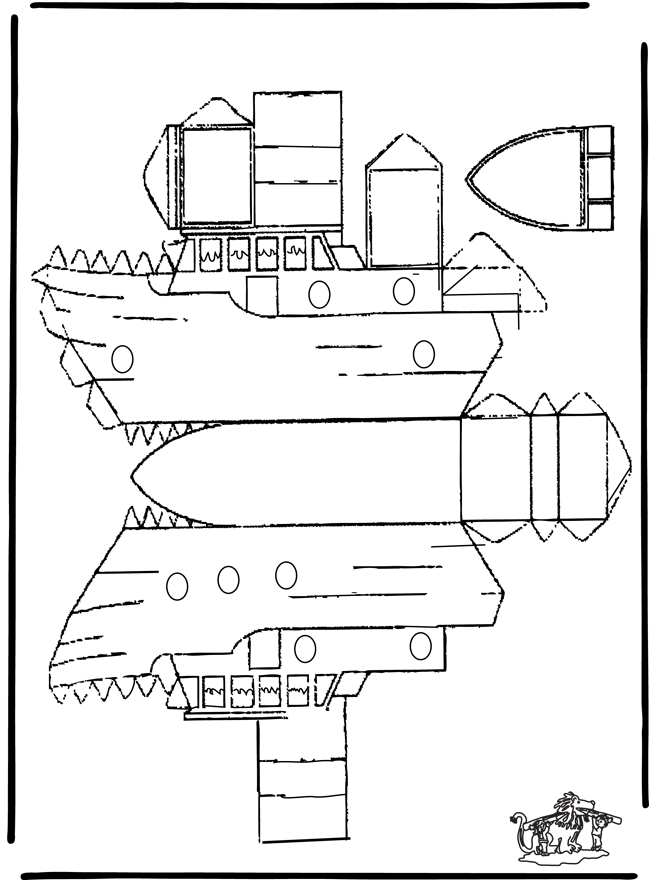 Printable Paper Boat Template