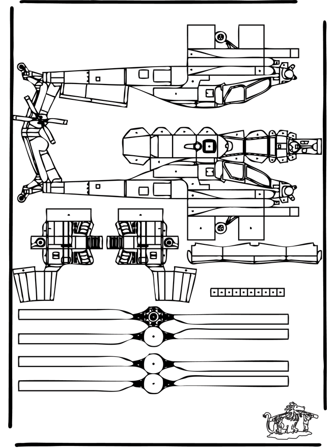 Papercraft helicopter - Cut-Out