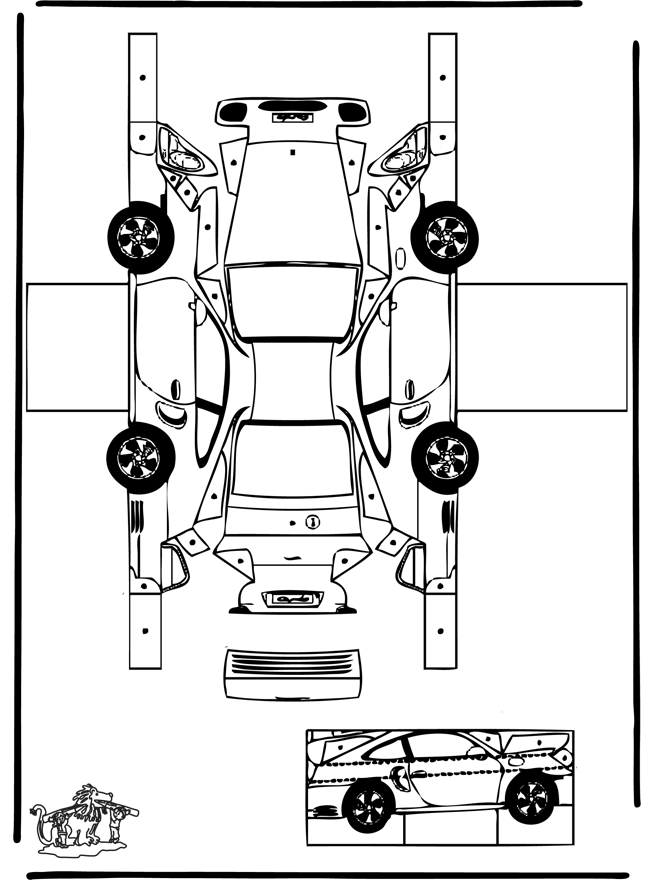 Papercraft Porche - Cut-Out