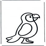 Animals coloring pages - Parrot 1