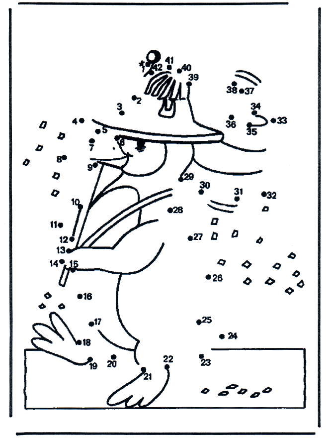 Penguin - Connect the Dots - Number picture