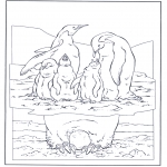 Animals coloring pages - Penguins 2