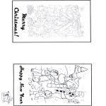 Christmas coloring pages - People in the snow
