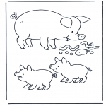 Animals coloring pages - Pig