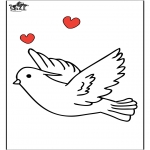 Animals coloring pages - Pigeon 1