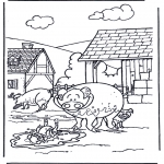 Animals coloring pages - Pigs 3