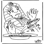 Bible coloring pages - Plague of frogs