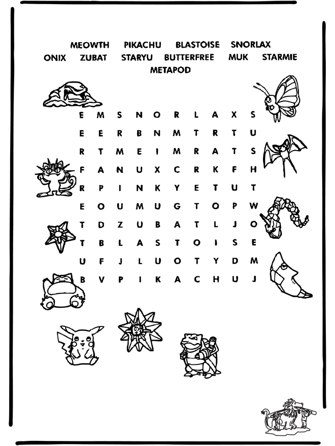 Pokemon puzzle 6 - puzzle