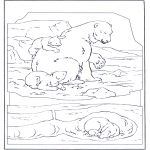 Animals coloring pages - Polar bear