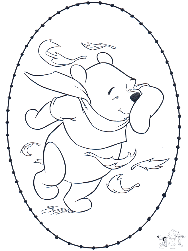 Pooh stitchingcard 1 - Comic characters