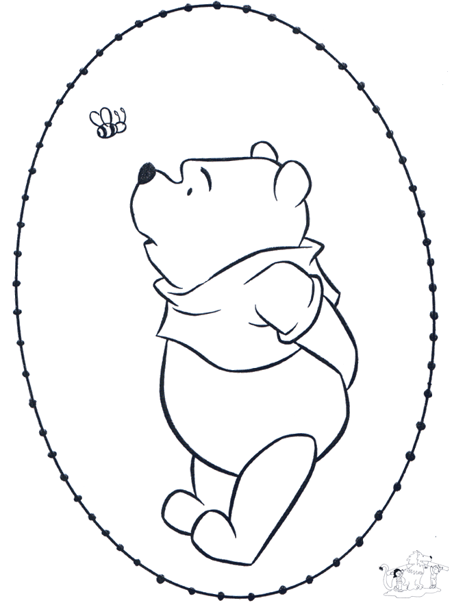 Pooh stitchingcard 2 - Comic characters