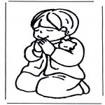 Bible coloring pages - Praying boy