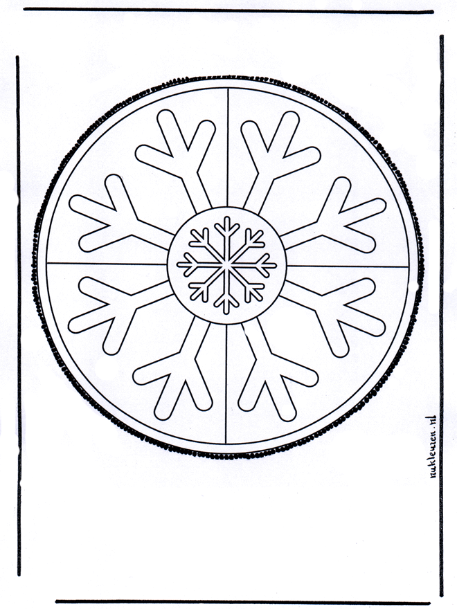 Pricking card 20 - Crafts pricking card Mandala