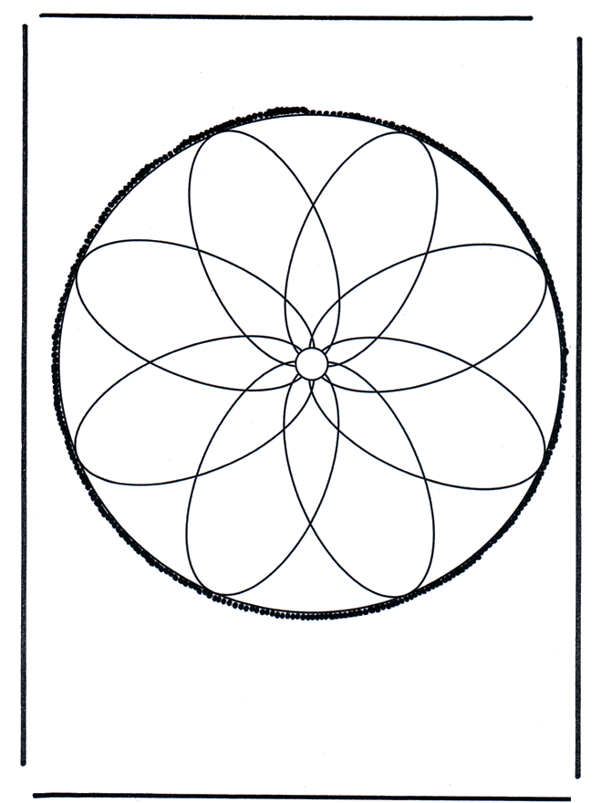 Pricking card 22 - Crafts pricking card Mandala