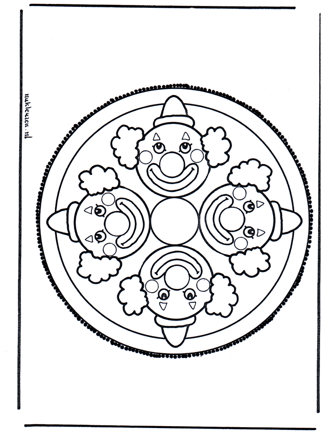 Pricking card 28 - Crafts pricking card Mandala