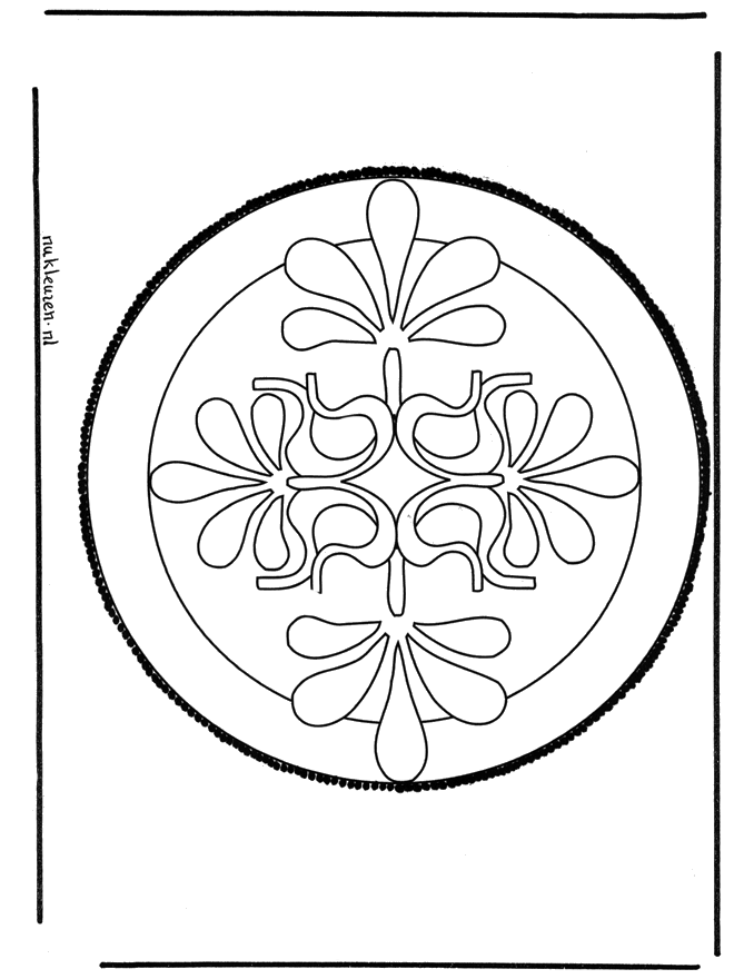 Pricking card 33 - Crafts pricking card Mandala