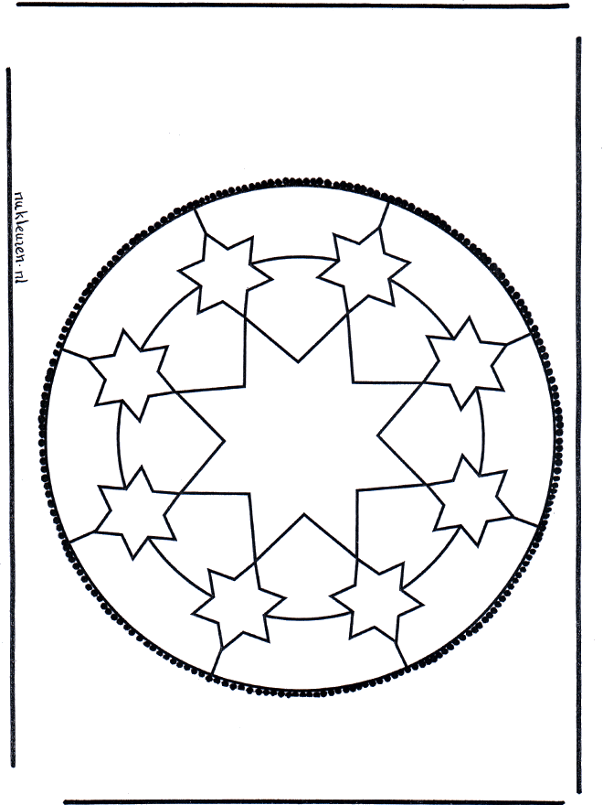 Pricking card 46 - Crafts pricking card Mandala