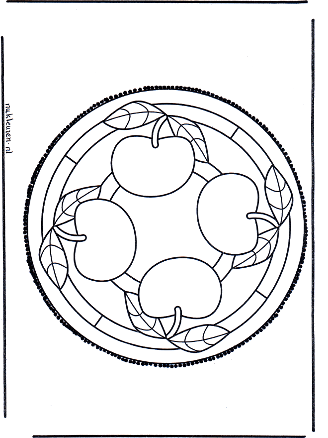 Pricking card 47 - Crafts pricking card Mandala