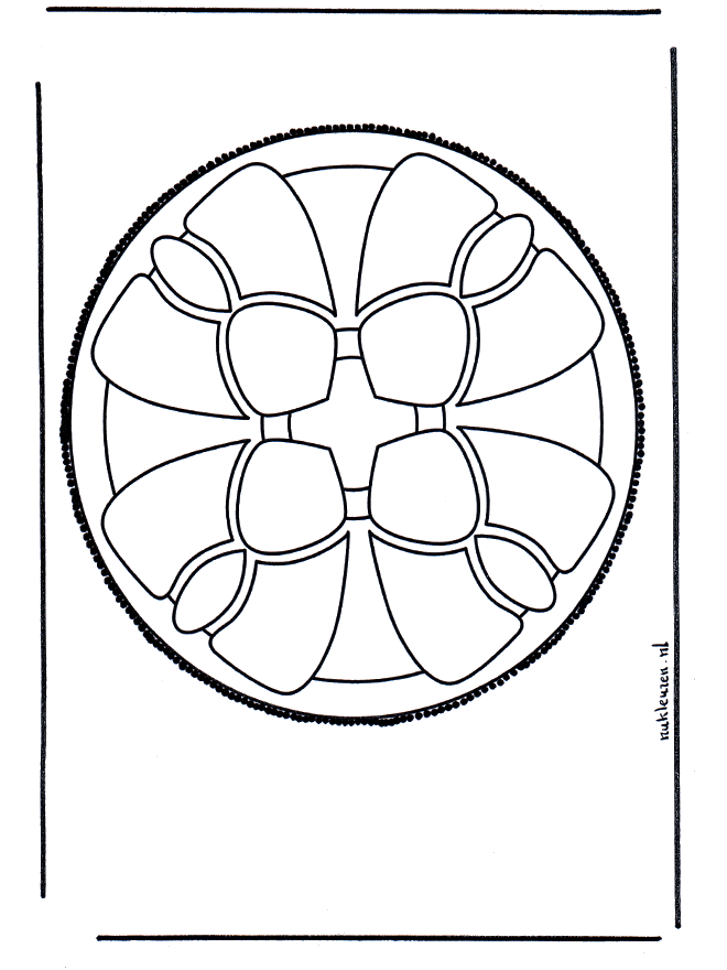 Pricking card 49 - Crafts pricking card Mandala