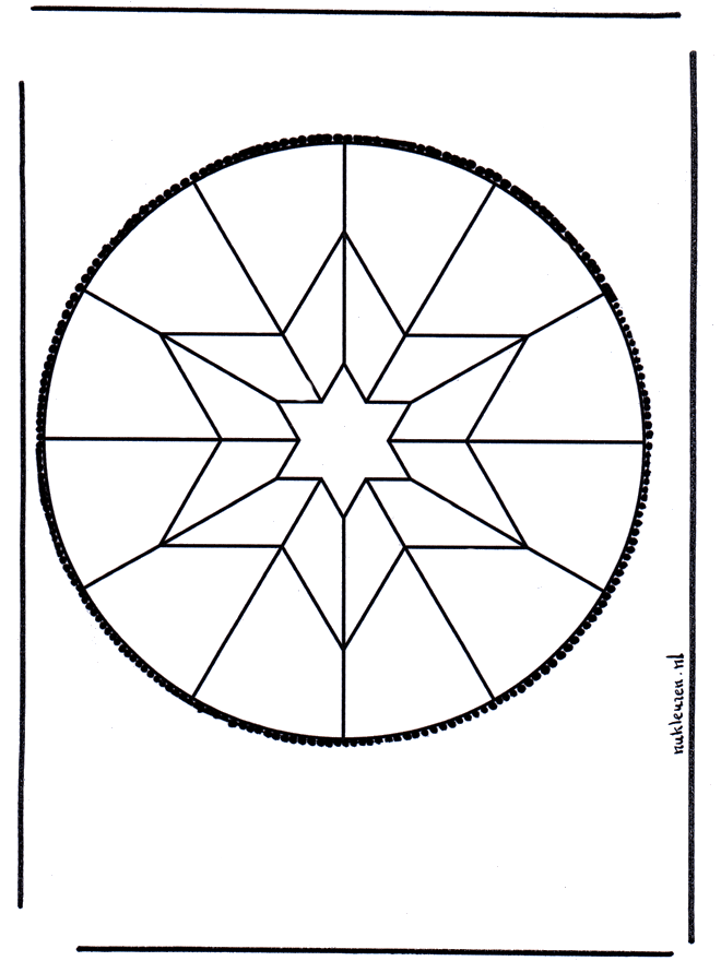 Pricking card 5 - Crafts pricking card Mandala