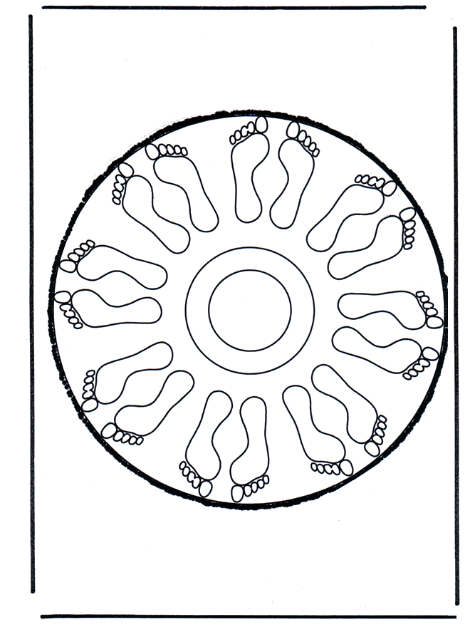 Pricking card 54 - Crafts pricking card Mandala