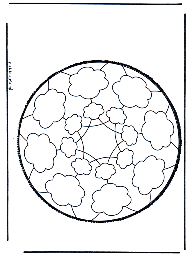 Pricking card 56 - Crafts pricking card Mandala